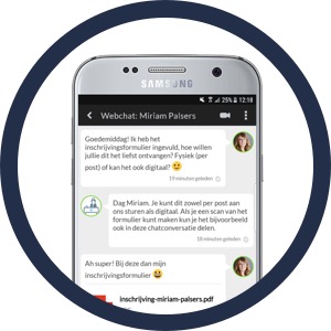 Webchat op smartphone