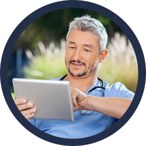 Wijkverpleger chat via tablet